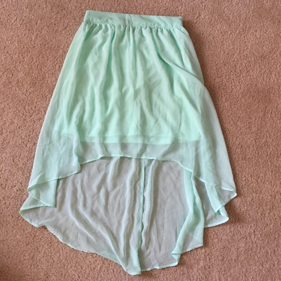 Forever 21 Dresses & Skirts - Forever 21 - Seafoam green asymmetrical skirt